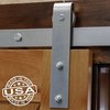 Ekena Millwork Premium Barn Door Floor Adjustable U-Guide, Black GB6001UBL